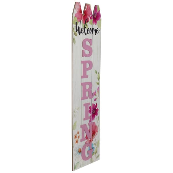Northlight Seasonal Welcome Spring Floral Porch Sign