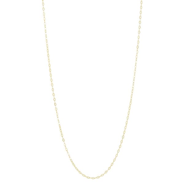 Gold Classics(tm) Yellow Gold Hammered 14in. Cable Chain Necklace - image 
