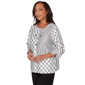 Petites Alfred Dunner Crowd Pleaser Spliced Diamond Textured Top - image 3
