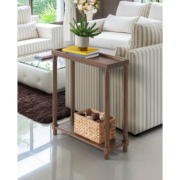 New Ridge Home Goods Harrison Side End Tables w/ Shelf - Chestnut