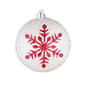National Tree 6pc. Red & White Snowflake Shatterproof Ornaments - image 5
