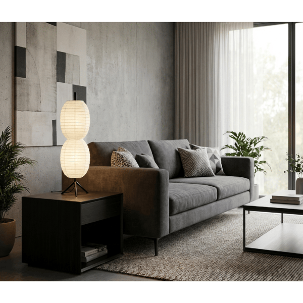 Adesso Lanai Table Lamp with White Paper Shade