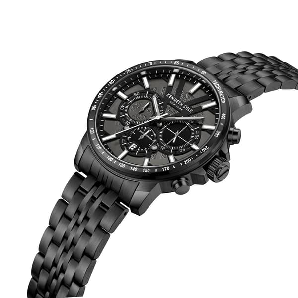 Mens Kenneth Cole&#174; New York Black/Black Dial Watch - KCWGI2234802