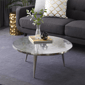 9th & Pike® Traditional Silver Aluminum Metal Coffee Table - image 2