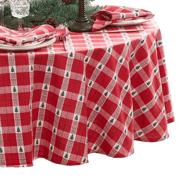 Threadmade Sherwood Tree Dobby Cotton Tablecloth