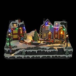 Alpine LED Animated Children in Christmas Village Décor