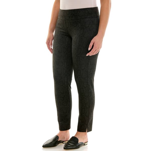 Petite Zac & Rachel Pull On Snakeskin Compression Pants