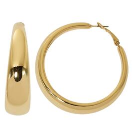 Design Collection 2in. Gold-Tone Tapered Design Hoop Earrings