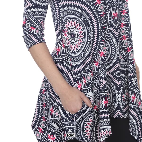 Womens White Mark Maji Bold Geometric Print Tunic