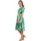 Plus Size Ellen Weaver Floral A-Line Ribbon Belt Dress - image 4