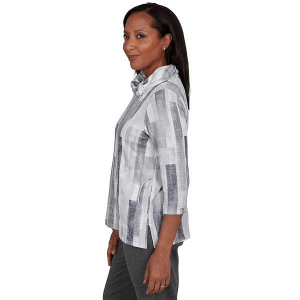 Petite Alfred Dunner Regent Street Brushstroke Sweater