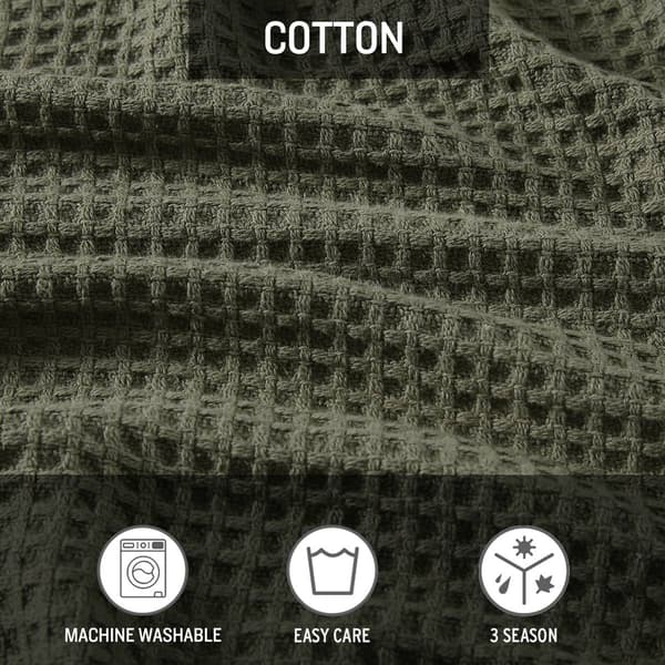Eddie Bauer Solid Waffle Cotton Blanket