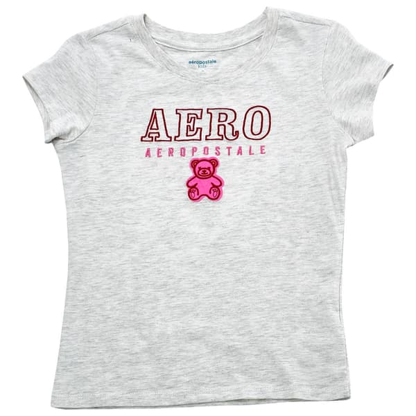 Girls (7-16) Aeropostale Short Sleeve Bear Embroidered Tee