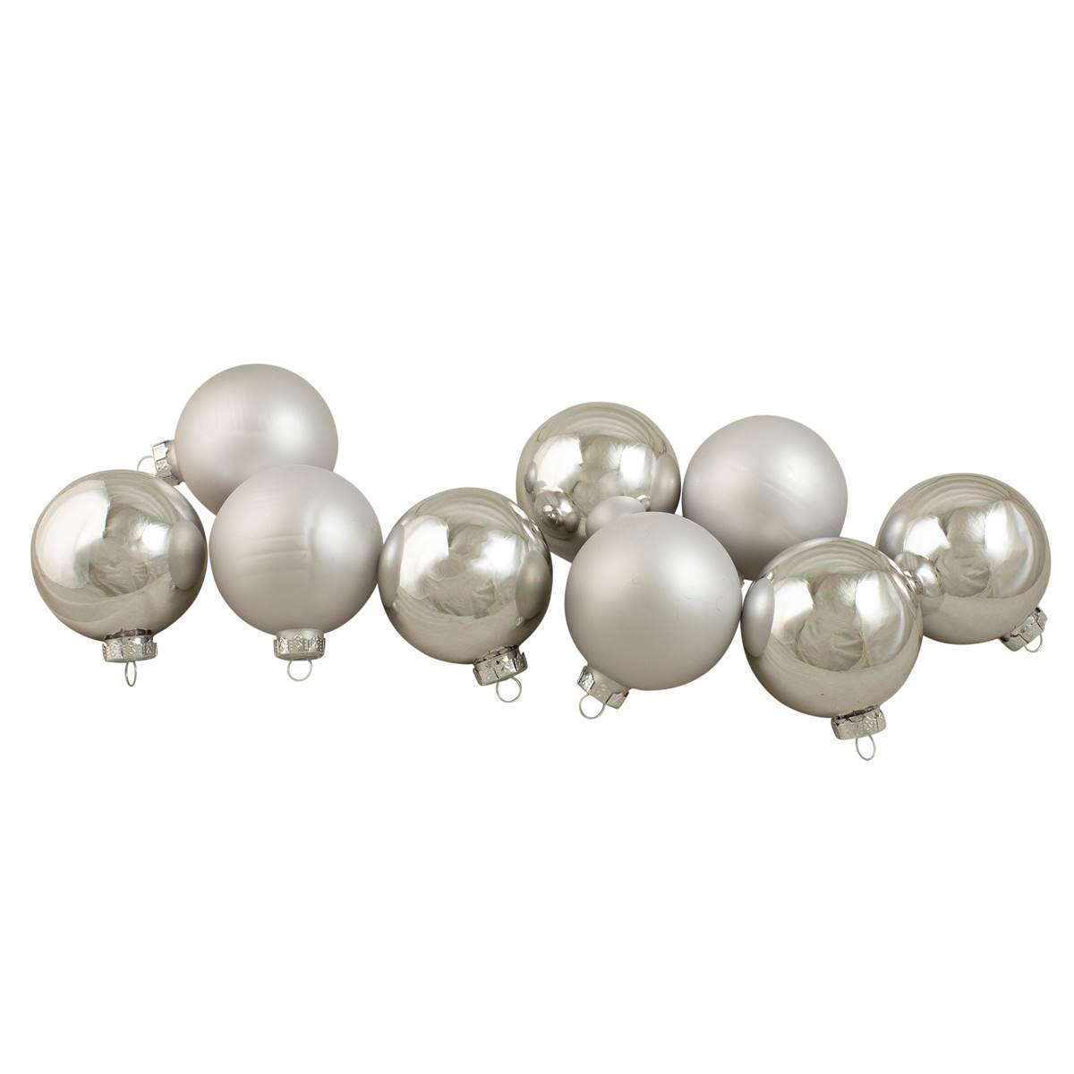 Northlight Seasonal 9ct. 2-Finish Christmas Ball Ornaments