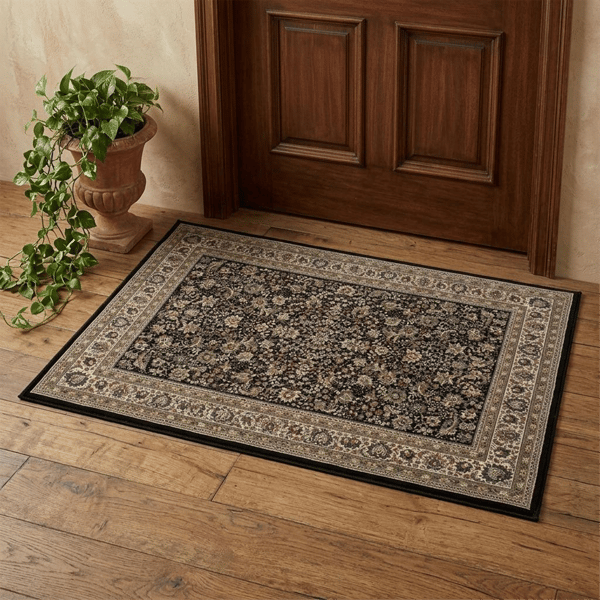 HomeRoots Black & Ivory Oriental Accent Rug - image 