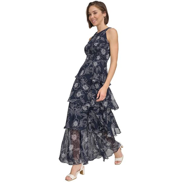 Womens Tommy Hilfiger Sleeveless Halter Neck Tier Maxi Dress