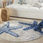 Nourison Aloha Starfish Print Indoor/Outdoor Round Rug - image 6