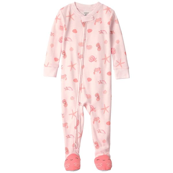 Baby Girl (12-24M) Carter''s Seashell Snug Fit 1-Piece Pajama - P - image 