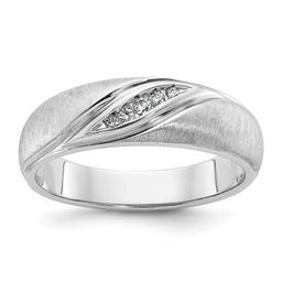 Mens Gentlemens Classics(tm) 14kt. White Gold 1/15ctw. Diamond Ring