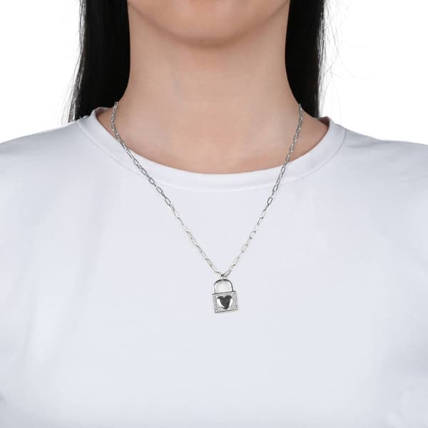 Forever New Sterling Silver CZ Heart Locket Pendant
