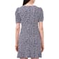 Womens MSK Short Puff Sleeve Floral A-Line Dress - image 4