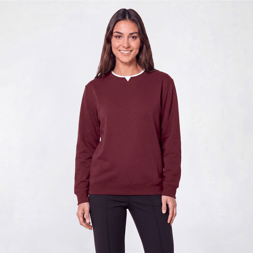 Womens Hasting & Smith Long Sleeve Solid Fleece Sweatshirt