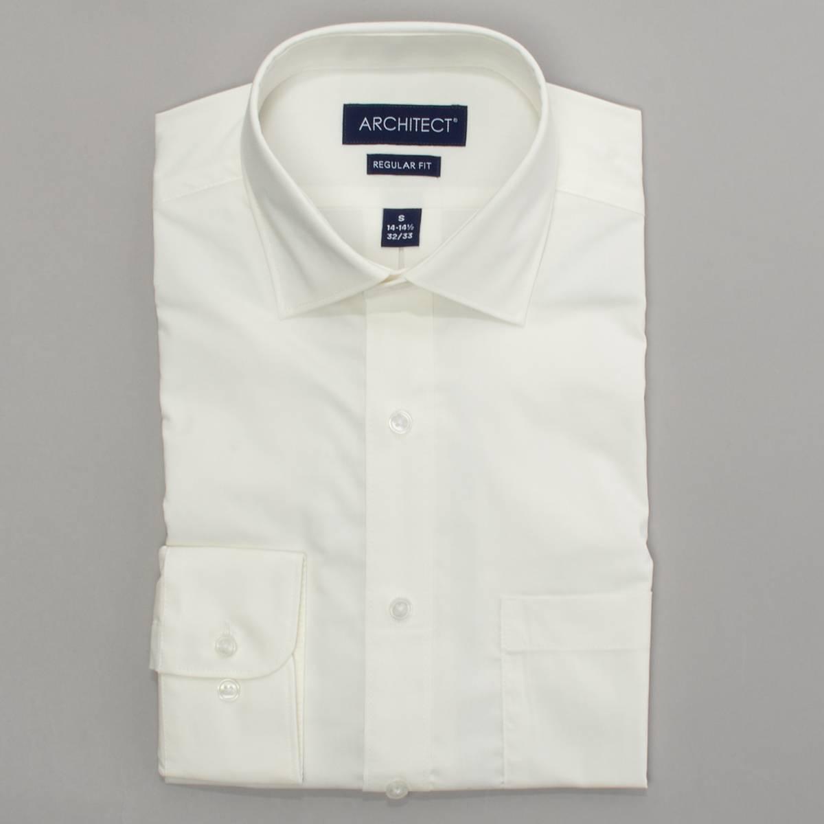 Mens Architect(R) Performance Regular Fit Dress Shirt - Vanilla Ice