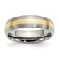 Mens Endless Affection&#40;tm&#41; 14kt. Yellow Gold Inlay 6mm Wedding Band - image 1