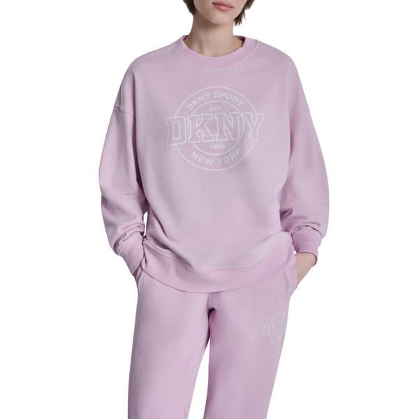 Womens DKNY Sport Collegiate Logo Long Pullover Sweatshirt - image 