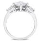 Sterling Silver 1 2/5ctw. White Moissanite Engagement Ring - image 2