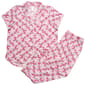 Petite Jessica Simpson Short Sleeve Strawberry Flowers Pajama Set - image 1