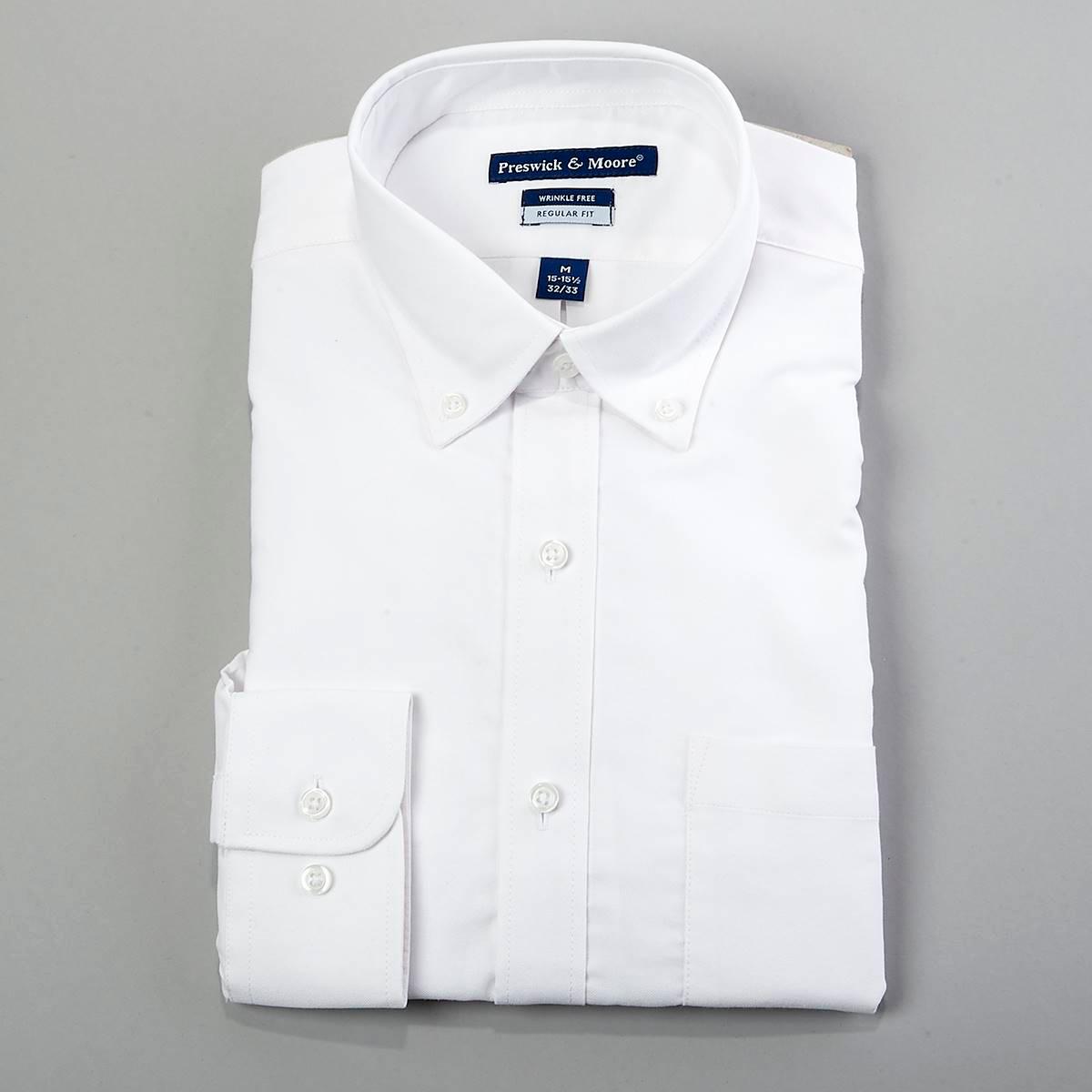 Mens Preswick & Moore® Oxford Dress Shirt - White