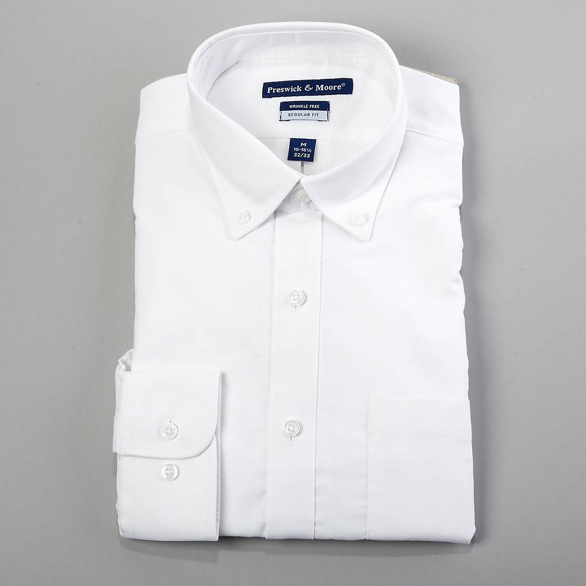 Mens Preswick & Moore Oxford Dress Shirt - White