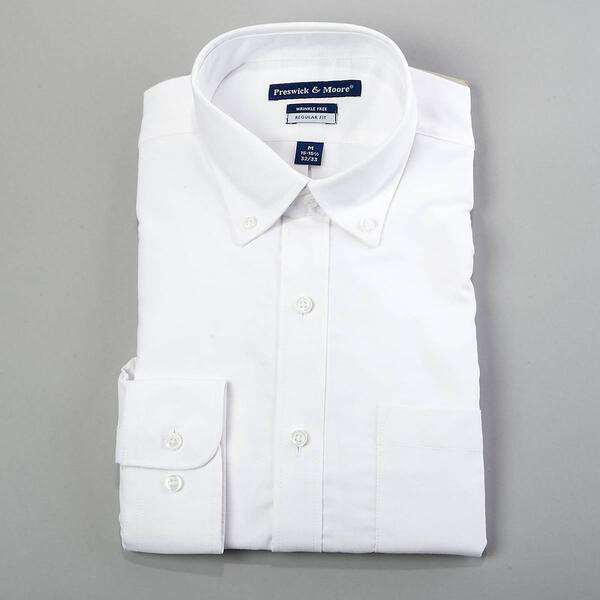 Mens Preswick & Moore Oxford Dress Shirt - White - image 