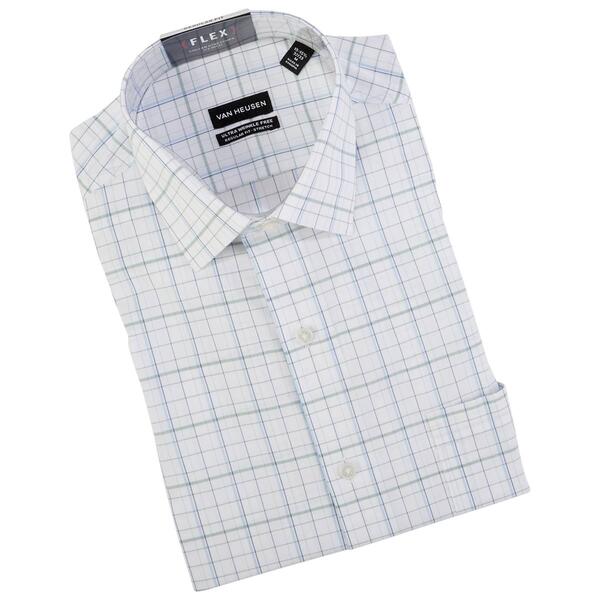 Mens Van Heusen&#40;R&#41; Regular Fit Wrinkle Free Dress Shirt - Plaid - image 