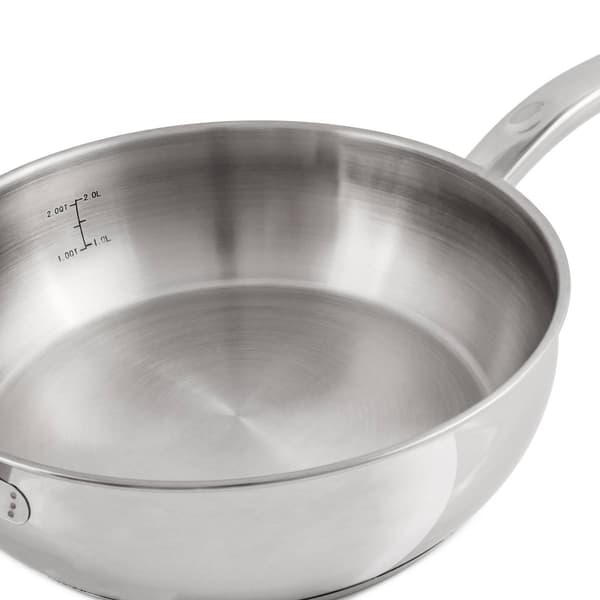 BergHOFF Belly Shape 18/10 Stainless Steel 9.5in. Deep Skillet