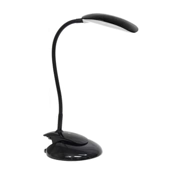 Simple Designs Basic Metal Desk Lamp with Flexible Hose Neck - Black