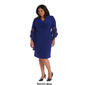 Plus Size R&M Richards Angel Sleeve Wrap Dress w/Rhinestone Trim - image 3