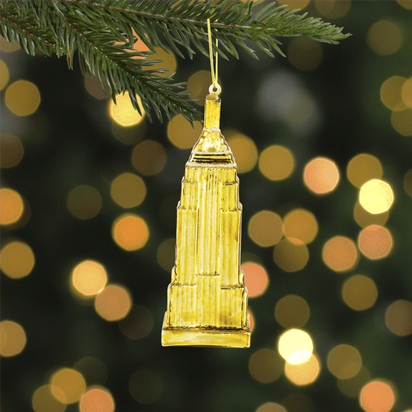 Northlight 5in. Gold Skyscraper Building Glass Christmas Ornament