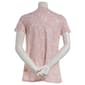 Petite Architect® Short Sleeve V Neck Splatter Floral Tee - image 2