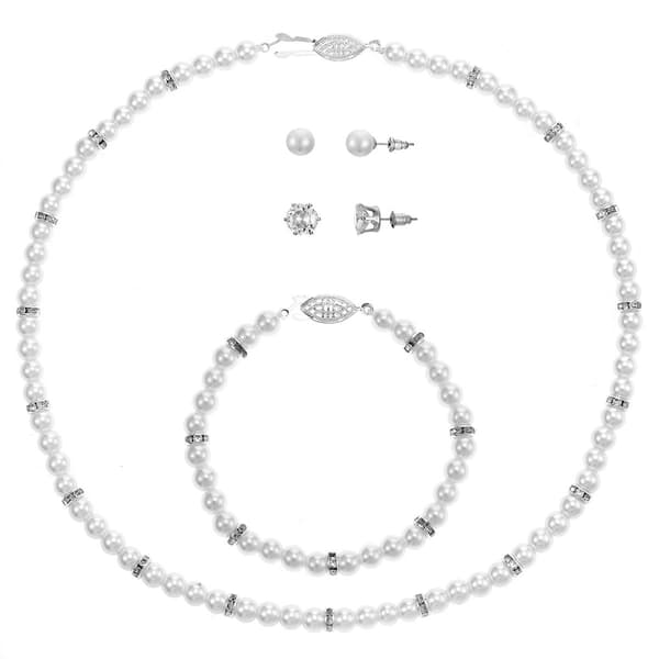 Design Collection Pearl Necklace/Bracelet & Earring Set - image 
