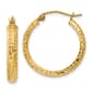 Gold Classics&#40;tm&#41; 14kt. Gold 22mm Diamond Cut Hoop Earrings - image 1