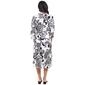 Womens Mlle Gabrielle 3/4 Sleeve Floral Print Tier Midi Dress - image 2