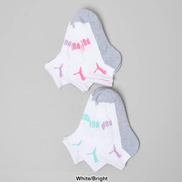 Girls Puma® 6pk. 1/2 Terry Sportstyle Quarter Socks