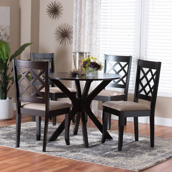 Baxton Studio Jana Modern Espresso Brown Wood 5pc. Dining Set