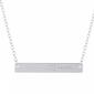 Sterling Silver High Polished Mom with Heart Bar Necklace - image 1