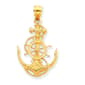Gold Classics(tm) 14k. Medium Anchor & Wheel Pendant - image 1