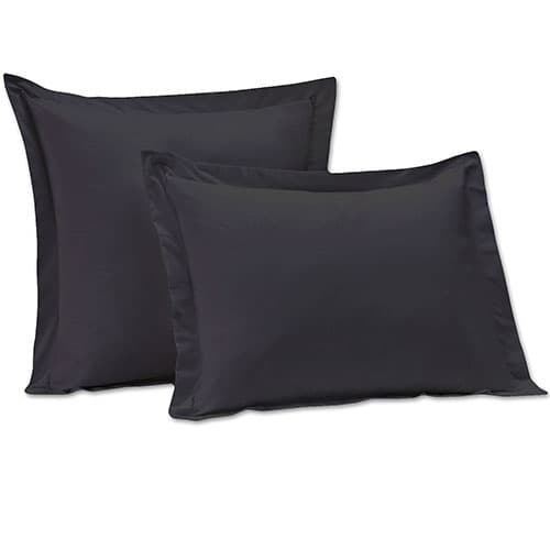 Fresh Ideas Tailored Poplin Sham 2 Pack - Black - image 