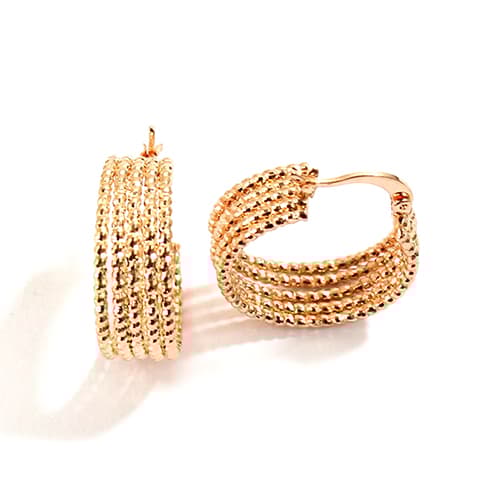 Adrienne Vittadini Signature Textured Hoops