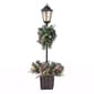 Puleo International 4ft. Pre-Lit Artificial Pine Lamp Post - image 1